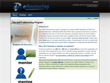 Tablet Screenshot of ementoring.aapt.org